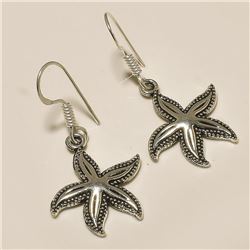 VINTAGE SILVER PLATED ANTIQUE DESIGNER HANDMADE EARRING JEWELRY