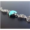 Image 3 : Turquoise Gemstone Silver Plated Handmade Bracelet