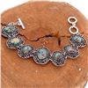 Image 1 : ABALONE SHELL GEMSTONE SILVER PLATED HANDMADE BRACELET