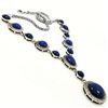 Image 3 : LAPIS LAZULI GEMSTONE SILVER PLATED BLUE NECKLACE