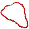 Image 2 : NATURAL RED CORAL GEMSTONE NECKLACE