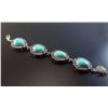 Image 2 : Turquoise Gemstone Silver Plated Handmade Bracelet