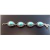 Image 4 : Turquoise Gemstone Silver Plated Handmade Bracelet