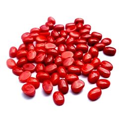 Natural Italian Red Coral 7x5mm Oval Cabochon Loose Gemstone 200 Pieces Lot