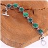 Image 1 : MALACHITE GEMSTONE SILVER PLATED HANDMADE BRACELET