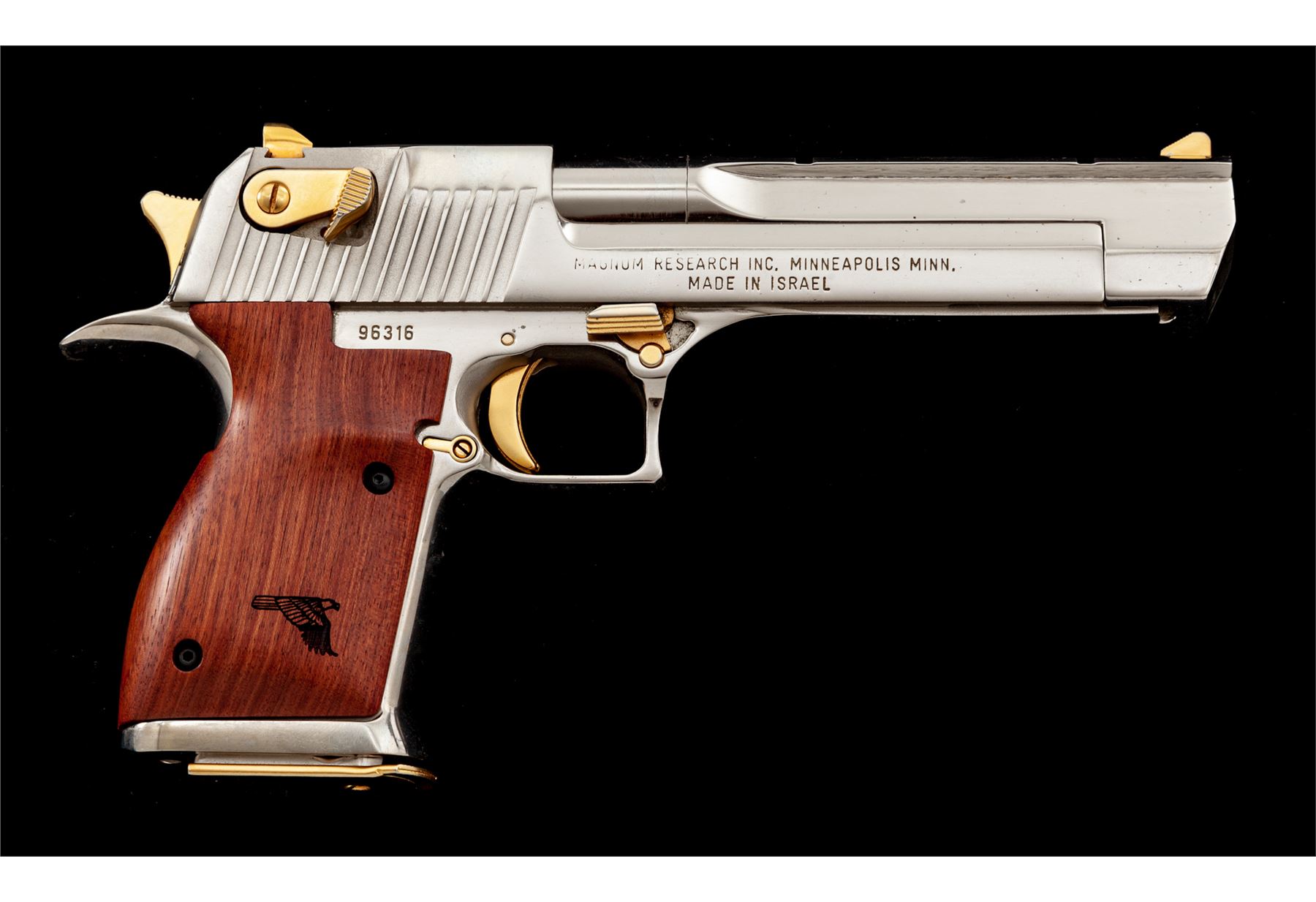 Gold Nickel Israeli Desert Eagle Pistol gold-nickel-israeli-desert-eagle-pistol