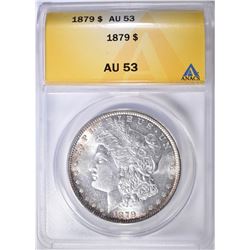 1879 MORGAN DOLLAR ANACS AU-53