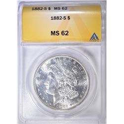 1882-S MORGAN DOLLAR ANACS MS-62