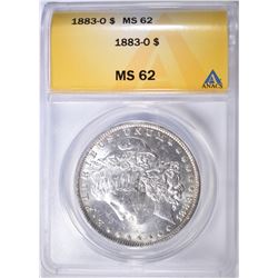1883-O MORGAN DOLLAR ANACS MS-62