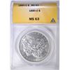 Image 1 : 1885-O MORGAN DOLLAR ANACS MS-63