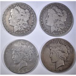CIRC SILVER DOLLAR LOT: