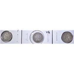 3-CENT NICKEL LOT: