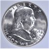 Image 2 : 1954 FRANKLIN HALF DOLLAR, OBCS GEM BU FBL