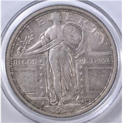 1917 STANDING LIBERTY QUARTER TYPE 1  XF