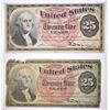 Image 1 : (2) 1863 FRIEDBERG TWENTY FIVE CENT FRACTIONAL CUR