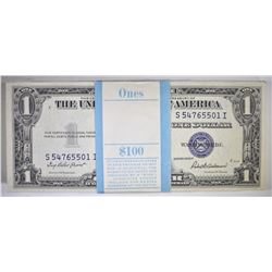 ORIGINAL PACK OF 100 1935-F $1 SILVER CERTIFICATES