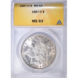 1887-O MORGAN DOLLAR ANACS MS-63