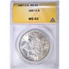 Image 1 : 1887-O MORGAN DOLLAR ANACS MS-63
