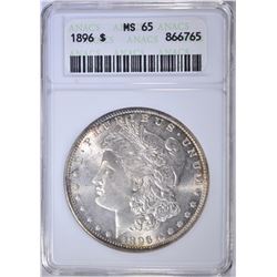 1896 MORGAN DOLLAR ANACS MS-65