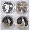 Image 2 : 4-COMMEM PROOF SILVER DOLLARS ORIG PACKAGING