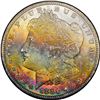 Image 4 : 1880/79-CC Rev. of 78 $1 Morgan Silver Dollar Coin GSA NGC MS65 STAR Rainbow Toning