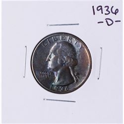 1936-D Washington Quarter Coin Amazing Toning