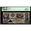 Image 1 : 1840 $50 Republic of Texas Obsolete Note PCGS 63PPQ Cut Canceled