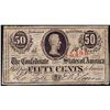 Image 1 : 1863 Fifty Cents Confederate States of America Note
