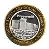 Image 2 : .999 Fine Silver Peppermill Reno, Nevada $10 Limited Edition Gaming Token