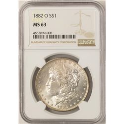 1882-O $1 Morgan Silver Dollar Coin NGC MS63