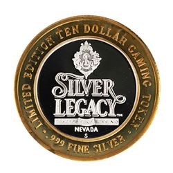 .999 Fine Silver Silver Legacy Reno, Nevada $10 Limited Edition Gaming Token