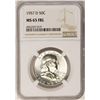 Image 1 : 1957-D Franklin Half Dollar Coin NGC MS65FBL