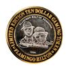 Image 2 : .999 Fine Silver Flamingo Reno, Nevada $10 Limited Edition Gaming Token