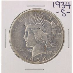 1934-S $1 Peace Silver Dollar Coin