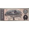 Image 1 : 1864 $5 Confederate States of America Note