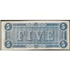 Image 2 : 1864 $5 Confederate States of America Note