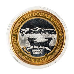 .999 Silver Bills Casino Lake Tahoe, Nevada $10 Limited Edition Gaming Token