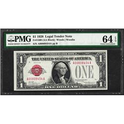 1928 $1 Legal Tender Note Fr.1500 PMG Choice Uncirculated 64EPQ