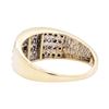 Image 3 : 14KT Yellow Gold 1.00 ctw Diamond Four Row Wide Band