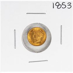1853 Type 1 $1 Liberty Head Gold Dollar Coin