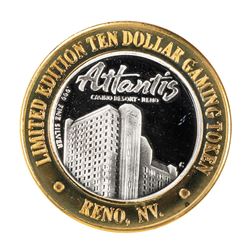 .999 Fine Silver Atlantis Casino & Resort Reno, NV $10 Limited Edition Gaming Token