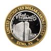 Image 1 : .999 Fine Silver Atlantis Casino & Resort Reno, NV $10 Limited Edition Gaming Token