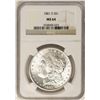 Image 1 : 1881-S $1 Morgan Silver Dollar Coin NGC MS64