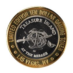 .999 Silver Treasure Island Las Vegas, Nevada $10 Casino Limited Edition Gaming Token