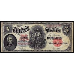 1907 $5 Woodchopper Legal Tender Note