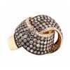 Image 1 : 18KT Rose Gold 2.84 ctw Brown and White Diamond Ring
