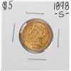 Image 1 : 1898-S $5 Liberty Head Half Eagle Gold Coin