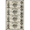 Image 1 : Uncut Sheet of 1800's $1 Ket Forint Obsolete Notes