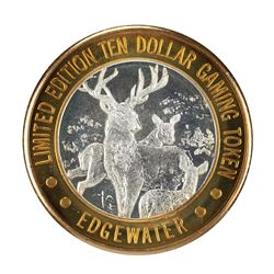 .999 Silver Edgewater Hotel & Casino Laughlin, NV $10 Limited Edition Gaming Token