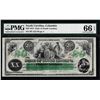 Image 1 : 1872 $20 State of South Carolina Obsolete Note PMG Gem Unc. 66EPQ Low Serial Number